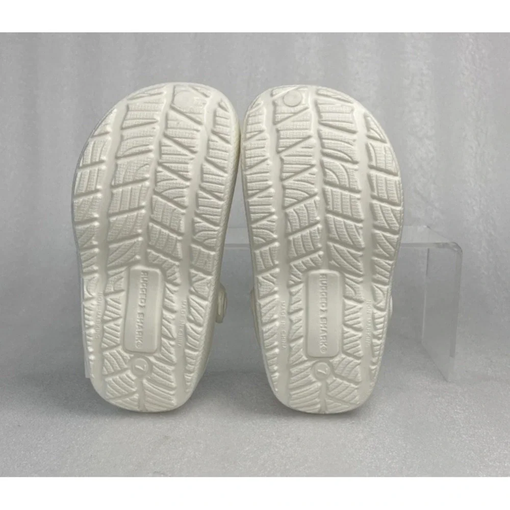 Rugged Shark Eva White Pearl Clogs Slip on Sandals Toddler Girls Size 7 NEW